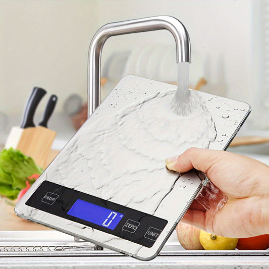 Báscula de Cocina Digital de 15kg | Báscula de Precisión para Alimentos Recargable por USB
