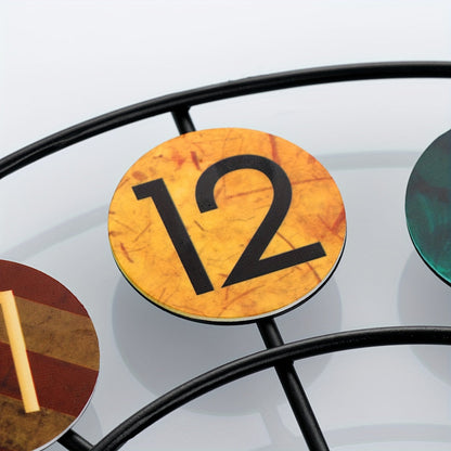 Reloj de Pared Metálico Colorido | Diseño Retro de Hierro