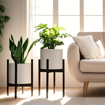 Soporte de planta de metal ajustable | Soporte moderno para macetas de interior y exterior