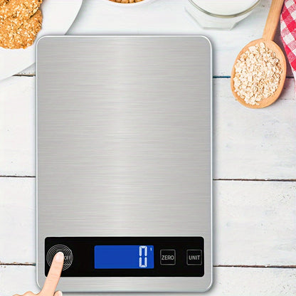 Báscula de Cocina Digital de 15kg | Báscula de Precisión para Alimentos Recargable por USB