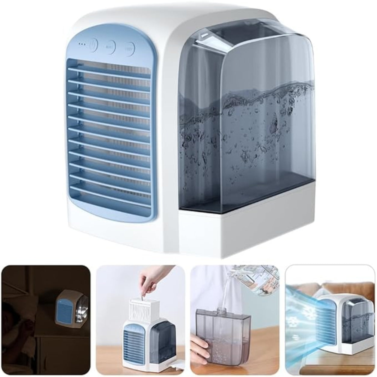 Ventilador portátil oscilante enfriador evaporativo de aire