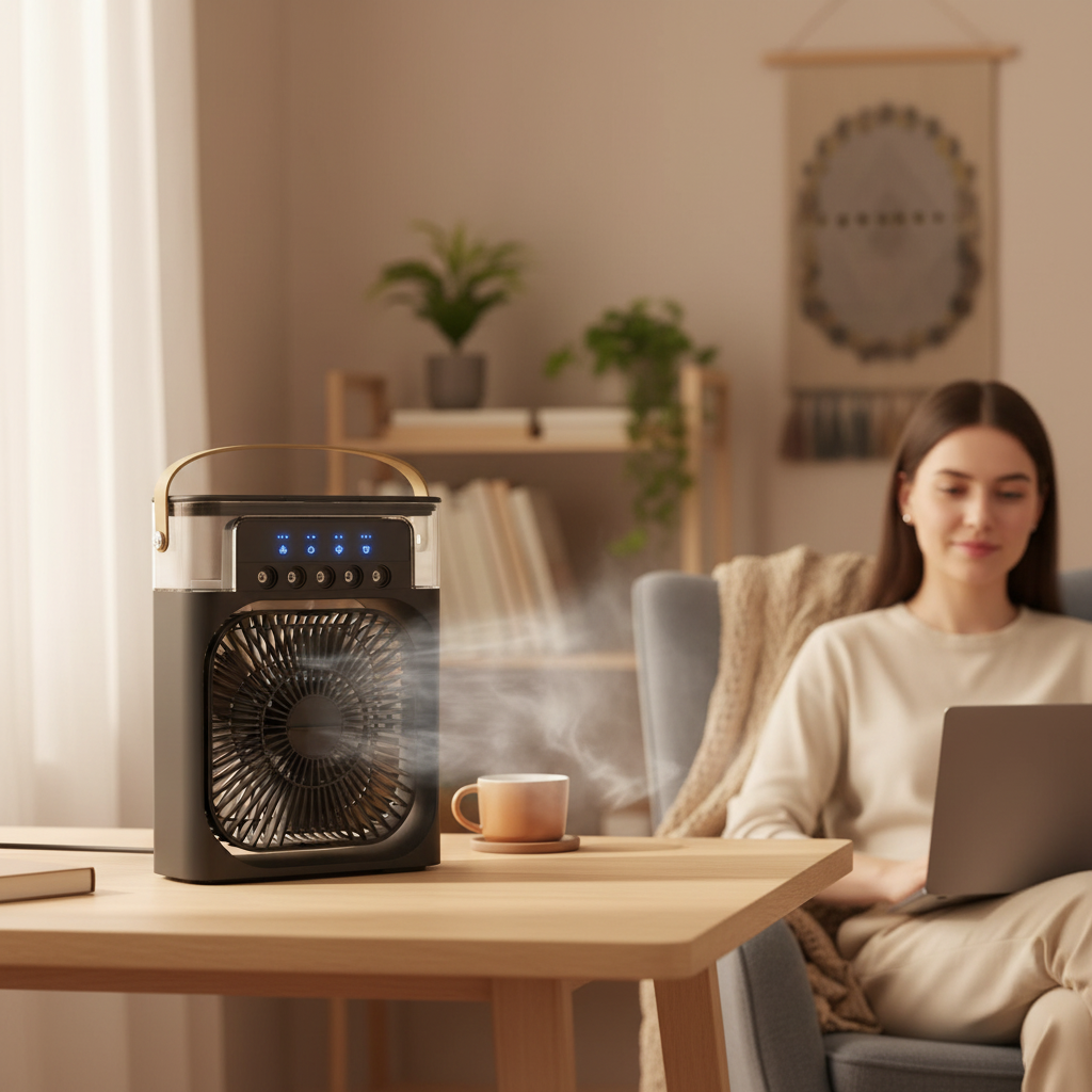 Aire Acondicionado Portátil Evaporativo con Control Remoto