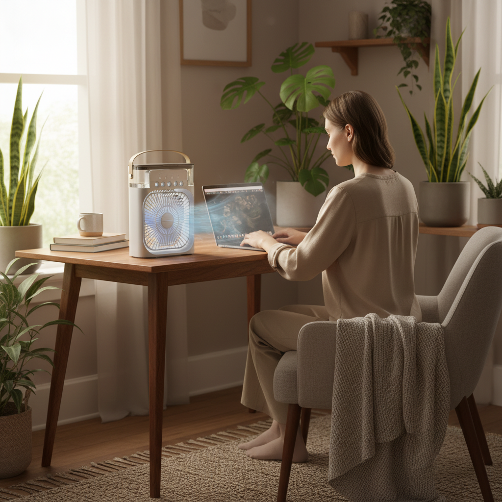 Aire Acondicionado Portátil Evaporativo con Control Remoto
