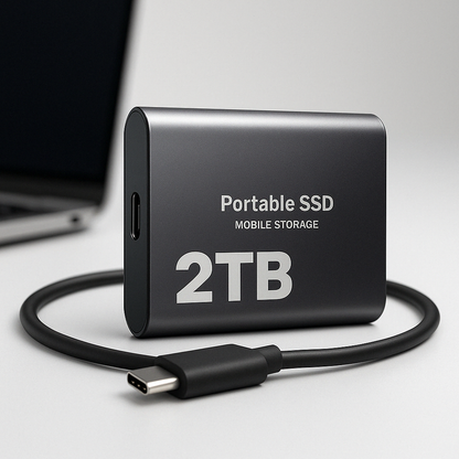 Disco Duro Externo SSD Portátil USB C Almacenamiento Móvil 2TB