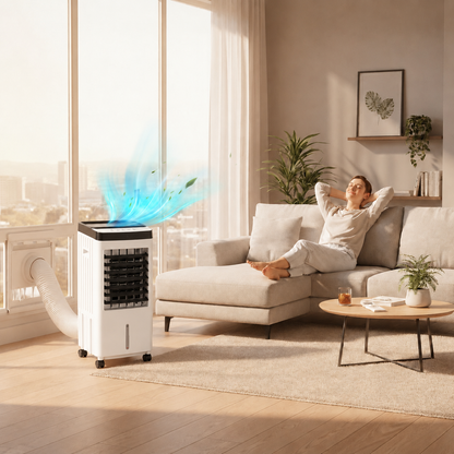 Aire acondicionado portátil 12000 BTU con enfriamiento evaporativo