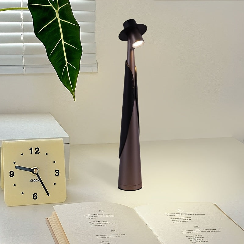 Lámpara de Sombrero LED Recargable Moderna | Lámpara de Escritorio con Toque Creativo