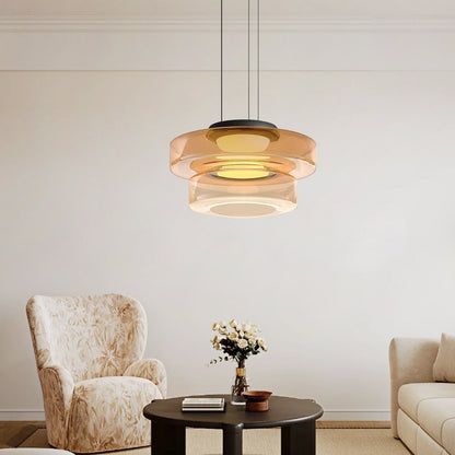 Lámpara colgante de vidrio | Luz colgante estilo Bauhaus