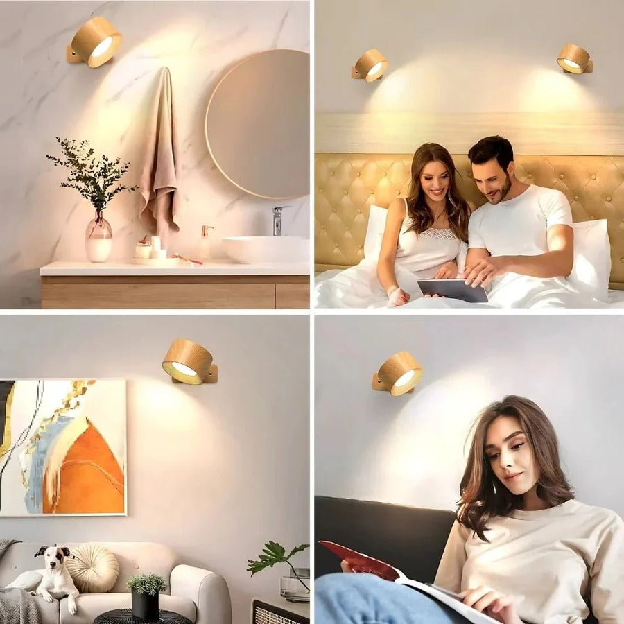 Lámpara Pared LED Recargable Magnética Ajustable