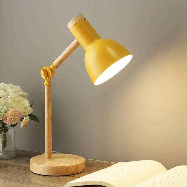 Lámpara de Escritorio LED de Madera Nórdica | Iluminación Minimalista Escandinava