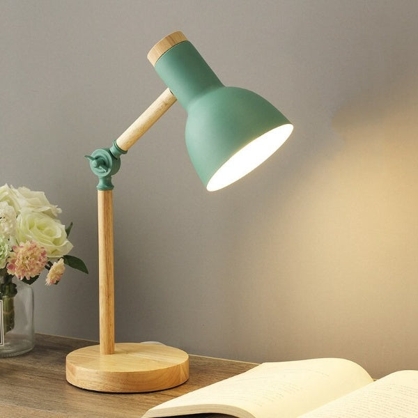 Lámpara de Escritorio LED de Madera Nórdica | Iluminación Minimalista Escandinava