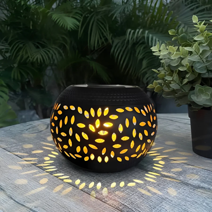 Lámpara Solar de Jardín Lumopattern | Lámpara Decorativa de Metal para Exterior