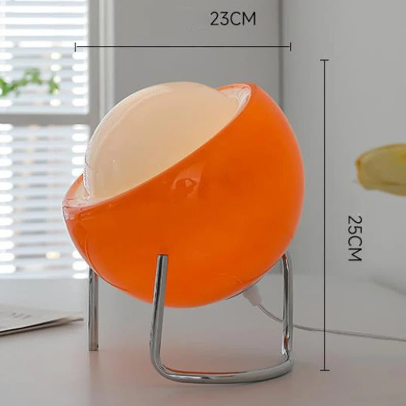 Lámpara de mesa de vidrio Bauhaus | Diseño nórdico retro