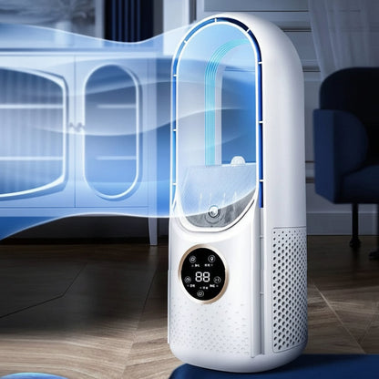 Aire acondicionado portátil con enfriamiento evaporativo y ventilador sin aspas