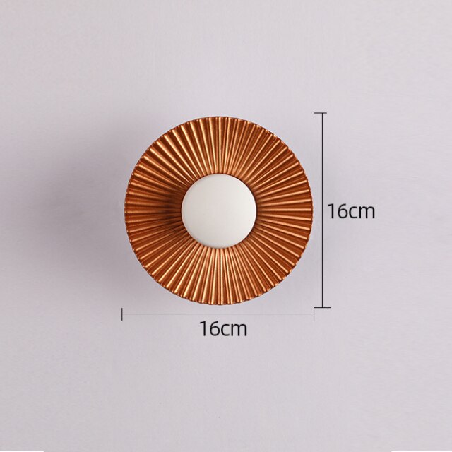 Lámpara de Pared Hasna SunRay | Diseño Solar Metálico Moderno