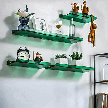 Estante de Pared Flotante Acrílico Minimalista para Exhibición y Almacenamiento