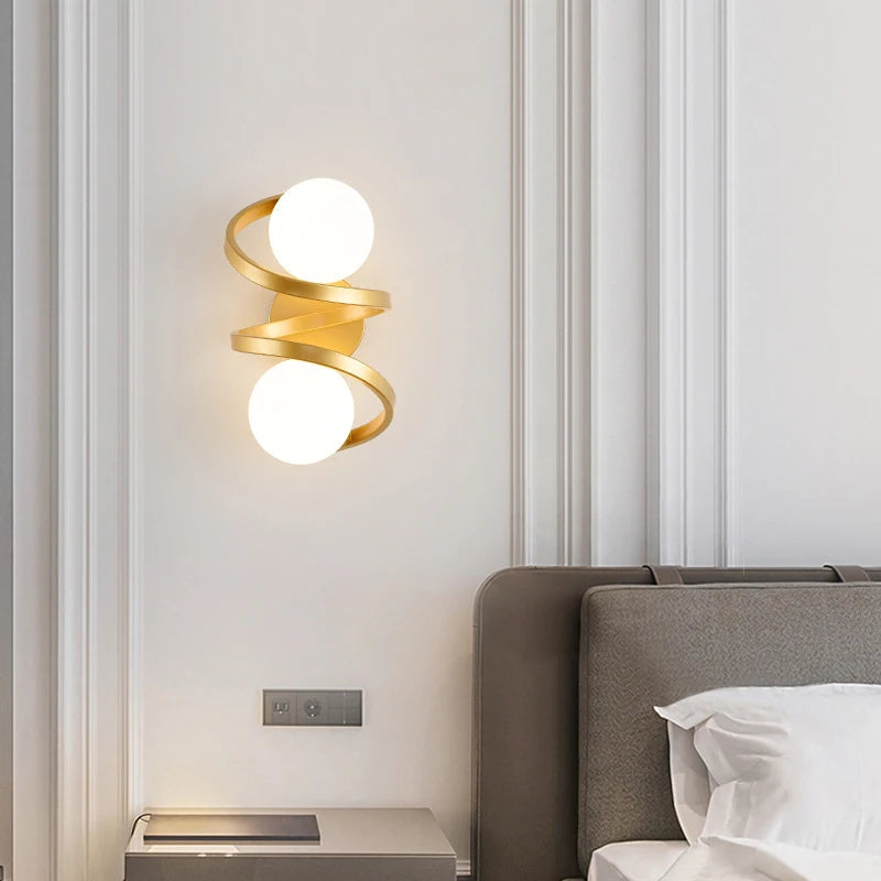 Lámpara de Pared Astra | Diseño Moderno de Globo LED Dual